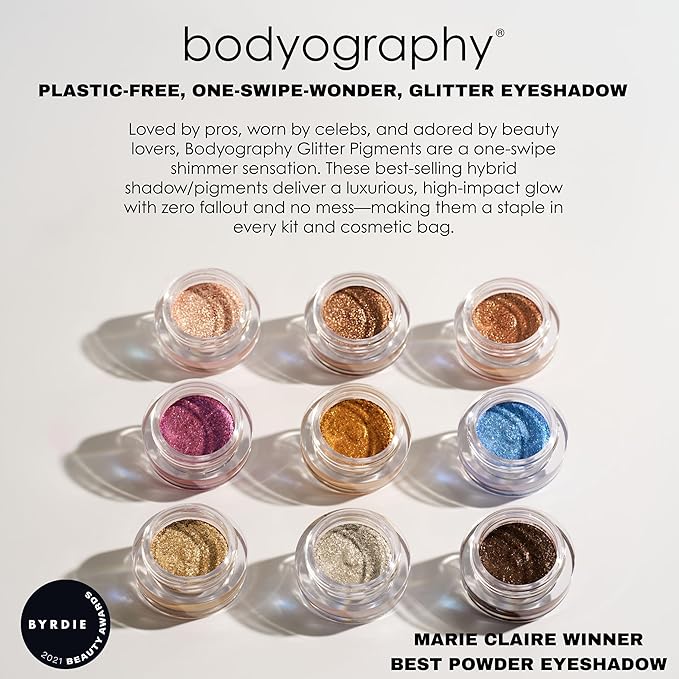 Bodyography Glitter Pigment - Bubbly Yellow Gold for Women - 0.105 oz Eye Shadow