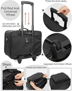 MONSTINA Rolling Makeup Train Case with Large Makeup Travel Train Case and 4 Portbale Cosmestic Bag,Makeup Case for Hairstylist,Makeup Artist Trolley Travel Makeup Case(Black)