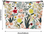 Makeup Bag Blooming Flower Cosmetic Bag Mini Portable Travel Toiletry Bag Organizer Makeup Brushes Aesthetic Accessories Waterproof Storage Bag for Women
