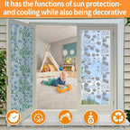One Way Privacy Film, Window Tint for Home,Daytime Reflective, Anti UV Static Cling Sliding Door Coverings No Glue Garage Solar Paper (Silver -Daisy, 45.27 x 157.4 in)