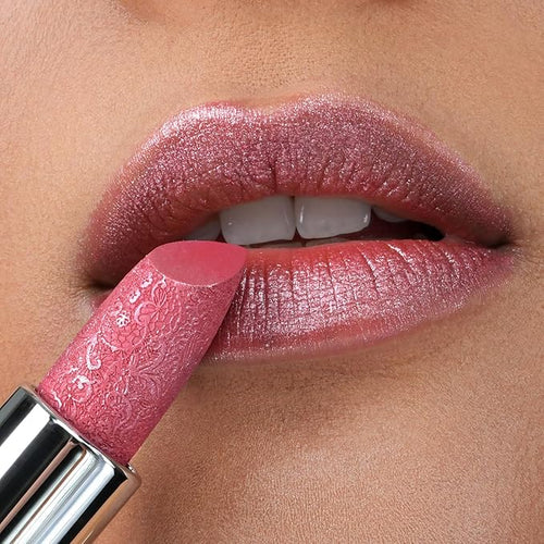 Anglicolor Glitter Metallic Mauve Lipstick,High Impact Lipcolor,Lightweight Hydrating Formula Smooth and Non-Sticky,Rose Pink Lipstick For Women,Full-Coverage Lip Makeup(01 COSMOPOLIS, 4g)