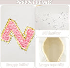 Initial Makeup Bag Personalized Preppy Travel Small Cosmetic Bag Cute PU White Chenille Letter Makeup Pouch for Purse Waterproof Zippered Toiletry Organizer for Women Girls Kids Friends (Z)