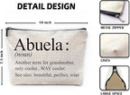 Sufamb Abuela Gifts Makeup Bag, Abuela Gifts for Mother's Day Birthday from Grandkids Cosmetic Bags, Best Grandma Gift Portable Small Toiletry Bag Zipper Makeup Pouch
