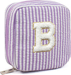 LETGO Bridesmaid Gifts for Women - Cute Purple Makeup Bag for Women Friends | Make Up Cosmetic Travel Toiletry Bag for Bride Maid Matron of Honor Bridal Shower Personalized Bachelorette Gift