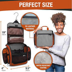 DD D&D Wanderlust D&D Hanging Travel Toiletry Bag for Men and Women – Cosmetics, Makeup and Toiletries Organizer Kit with 10 Compartments