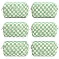 SOIDRAM Makeup Bag Preppy Cosmetic Bag Bulk Makeup Pouch Personalize Travel Toiletry Bag Organizer Cute DIY Makeup Brushes Storage Bag for Women