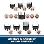 Wahl Groomsman Rechargeable Beard Trimmer kit for Mustaches, Nose Hair, and Light Detailing and Grooming with Bonus Wet/Dry Battery Nose Trimmer – Model 5622v