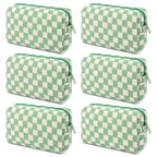 SOIDRAM Makeup Bag Preppy Cosmetic Bag Bulk Makeup Pouch Personalize Travel Toiletry Bag Organizer Cute DIY Makeup Brushes Storage Bag for Women