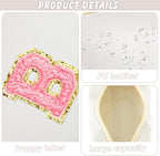 Initial Makeup Bag Personalized Preppy Travel Small Cosmetic Bag Cute PU White Chenille Letter Makeup Pouch for Purse Waterproof Zippered Toiletry Organizer for Women Girls Kids Friends (B)