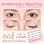 BEPHOLAN False Eyelashes With Tweezers- Ultra-thin False Lashes10 Pairs Eyelashes Pack Natural look Lash Strips Lightweight Lashes with Soft Clear Band(CCS122)