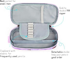 mibasies Girls Pencil Case for Kids, Multi-Slot Pencil Pouch, Mermaid Purple