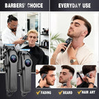 Hair Clippers for Men Professional Clippers and Trimmers Set, Cordless Hair Clippers, Haircutting Machine with LED Display for Barber Mens Grooming Kit