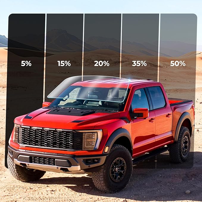 20% VLT Premium Carbon Car Window Tint 24in x 100FT Charcoal Privacy Film Heat, UV and IRR Block Tint for Cars or Building Adhesive Film Easy Shrink, Plotter Friendly Pro Grade