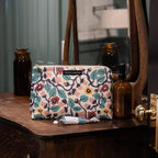 Large Canvas Zipper Pouch, Vintage Inspired Pencil Case for Adults, Travel Toiletry Bag, Small Pouch Bag for Supplies, Makeup or Toiletries (Bloomsbury)