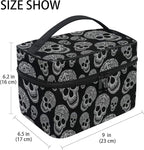 Makeup Bag, Skull Print Travel Makeup Organizer Bag Cosmetic Cases Toiletry Bags for Girl Women Ladies