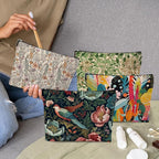 4 Pcs Cosmetic Bags for Women Makeup Bag, Thank You Gifts Christmas Birthday Friendship Gifts for Girls Friends Bestie Grandma Teacher Travel Toiletry Bag, Vintage Abstract Botanical Flower Bird