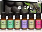P&J Trading Fragrance Oil Spa Set | Aloe, Bamboo, Green Tea, Lotus Blossom, Lavender, Cucumber Melon Candle Scents for Candle Making, Freshie Scent, Soap Making Supplies, Diffuser Oil Scents
