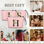 Birthday Inspirational Bridesmaid Proposal Team Small Gifts for Women Mom Aunt Teacher Sister Coworkers Makeup Cosmetic Bag Travel with Mirror Mothers Day Christmas Graduation H