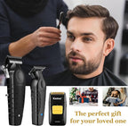 KEMEI Professional Hair Clipper and Trimmers Set, Cordless Barber Clippers, Beard Trimmer, Electric Foil Shaver with Replacement Heads, KM-2299, KM-2296, KM-1102