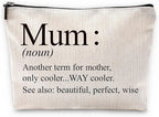 Sufamb Mum Gifts Makeup Bag, Best Mom Gifts for Mother's Day Birthday from Son and Daughter Cosmetic Bags, Gift for Mother Portable Small Toiletry Bag Zipper Makeup Pouch