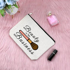 Sfodiary Beauty Themed Makeup Bag Funny Cosmetologist Graduation Gifts for Women Makeup Artist Enthusiasts Lovers Travel Cosmetic Pouch