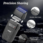 VGR 640S3 Professional 3 in 1 Hair Cutting Kit, 9000RPM Hair Clippers for Men Professional Hair Trimmer & Foil Shavers Set, Cordless Mens Barber Combo for Home, for Him(Black)