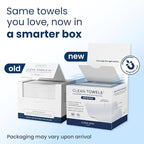 Clean Skin Club Clean Towels XL®, 100% USDA Biobased Face Towel, Disposable Face Towelette, Eczema Association Accepted, Makeup Remover Dry Wipes, Ultra Soft, 50 ct per pack, 3 Packs, 150 Ct Total