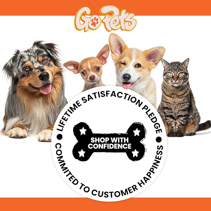 GoPets Double-Sided Dematting Tool & Deshedding Brush for Dogs & Cats, Pet Friendly Undercoat Rake for Shedding, Mat Remover for Long & Thick Coats, Dog Comb for Grooming, Cat Hair Detangler