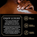 LUXURY LIFE BUTTER - Irresistibly Scented Body Butter with Hyaluronic Acid for Ultimate Moisture. Luxurious Natural Fragrance. Hydrates for a Non-Greasy Glamorous Glow, Peach Smoke, 5 oz.