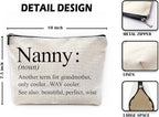 Sufamb Nanny Gifts Makeup Bag, Grandma Gifts for Mother's Day Birthday from Grandkids Cosmetic Bags, Best Grandma Gift Portable Small Toiletry Bag Zipper Makeup Pouch