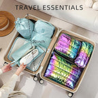 Hiroyuki 3pcs Iridescent Quilted Makeup Bag (ILOVEUMOM, rainbow)