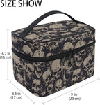 Makeup Bag, Grunge Skulls Travel Makeup Organizer Bag Cosmetic Cases Toiletry Bags for Girl Women Ladies