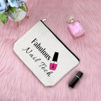 Nail Artist Appreciation Gift Makeup Bag Nail Technician Gift for Women Graduation Presents Cosmetic Bag Retirement Birthday Presents for Her Women Christmas Thanksgiving Keepsake Travel Pouch
