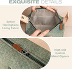 Fashion Makeup Bag for Women, Orange Red Canvas Make up Travel Bag, Hanging Cosmetic Bag Organizer for Wome