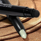 Cream Waterproof Hypoallergenic Eyeshadow Stick, long wear Metallic Glitter Matte Eye Shadow Pencil With Makeup Brush, Eye Brightener, 22 Aloe Shimmer