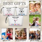 Gymnastics Cosmetic Bag, Travel & Daily Use, Gymnastics Theme, Multifunctional Makeup Bag, Gift for Girls & Women,Christmas