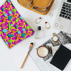 Makeup Bag Memphis Style Cosmetic Bag Mini Portable Travel Toiletry Bag Organizer Makeup Brushes Aesthetic Accessories Waterproof Storage Bag for Women