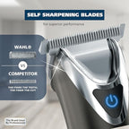 WAHL USA Stainless Steel Lithium Ion 2.0+ Slate Beard Trimmer for Men - Electric Shaver, Nose Ear Trimmer, Rechargeable All in One Men's Grooming Kit - Model 9864