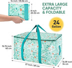 BALEINE 4-Pack Oversized Moving Bags with Reinforced Handles, Heavy-Duty Storage Tote for Clothes, Moving Supplies (Spring Stroll, 4-Pack)