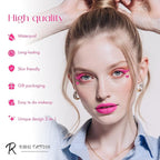2-in-1 Eyeliner Stamp, Pigmented Intense Black Formula, Smudge-Budge Proof, Sweatproof, 24 Hour Stay Eyeliner Stamp Star Butterfly or Heart (Pink Heart)