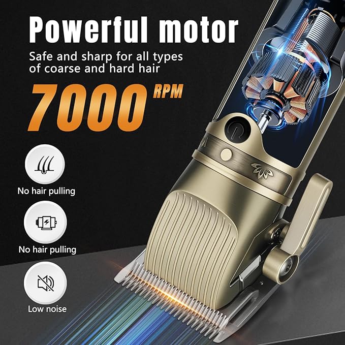Hair Clippers for Men Professional, T-Blade Barber Clippers and Trimmer Set, 4 in 1 Mens Cordless Hair Clipper for Barber Kit, Foil Thaver and Nose Trimmer for Men with LED Display