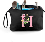 SEAMOON Bride to be Birthday Womens Unique Initial Monogram Gifts for Women Mom Personalized Travel Makeup Cosmetic Bag with Mirror Valentines Mothers Day Christmas Graduation H