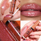 Lip Gloss Women Girls Plumping Lip Gloss Glitter Tinted Lip gloss Oil Plumper Hydrating Long Lasting Moisturizing Non Sticky Makeup lip gloss (07#)