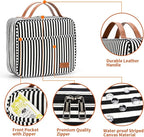 Bosidu Hanging Travel Toiletry Bag,Large Capacity Cosmetic Travel Toiletry Organizer for Women with 4 Compartments & 1 Sturdy Hook,Perfect for Travel/Daily Use/Christmas