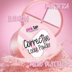 Pink Up | Corrective Loose Powder for Face | Mattifies and brightens without drying | Evens skin tone for all complexions | Baking Powder | Setting Powder | Cold | 8g | Model PKPT303