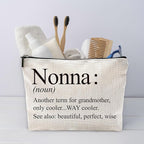 Sufamb Nonna Gifts Makeup Bag, Nonna Gifts for Mother's Day Birthday from Grandkids Cosmetic Bags, Best Grandma Gift Portable Small Toiletry Bag Zipper Makeup Pouch