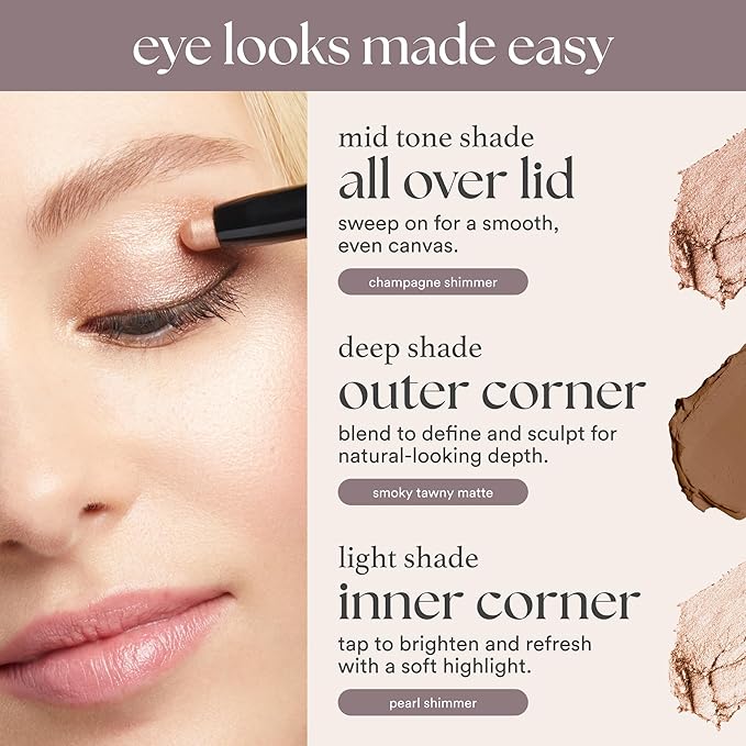 Julep Eyeshadow 101 Cream-to-Powder Waterproof Shadow Stick – Mint Matte – Long-Lasting, Crease-Proof, Cool-Toned Pastel Green Matte Cream Eyeshadow with Built-in Smudger