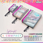 MUMI Travel Toiletry Bag Set of 3 – Clear TSA Approved Toiletry Bags for Women – Reusable Water-Resistant Makeup Organizer Pouches for Skincare, Cosmetics, Travel Accessories, Airport Packing - Aqua