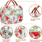 Bosidu Hanging Travel Toiletry Bag,Large Capacity Cosmetic Travel Toiletry Organizer for Women with 4 Compartments & 1 Sturdy Hook,Perfect for Travel/Daily Use/Christmas