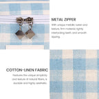 FAELBATY Checkered Makeup Bag, 3 Pack Large Travel Makeup Bag Set, Cosmetic Bag for Women (Blue)